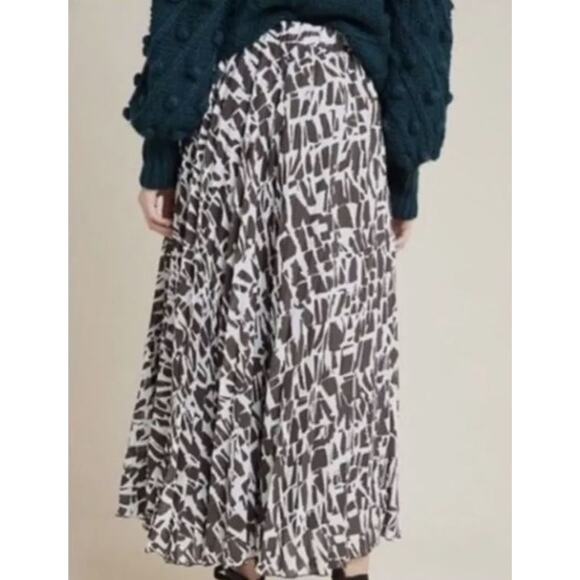 NWOT Anthropologie Maeve Abstract Pleated Maxi Hildi Skirt - Size XL - Picture 2 of 6